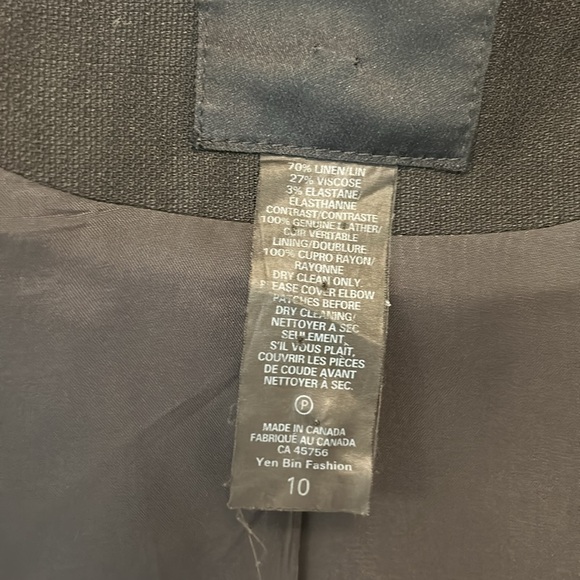 Smythe Dandy Linen Blazer Black size 10 - Picture 11 of 15